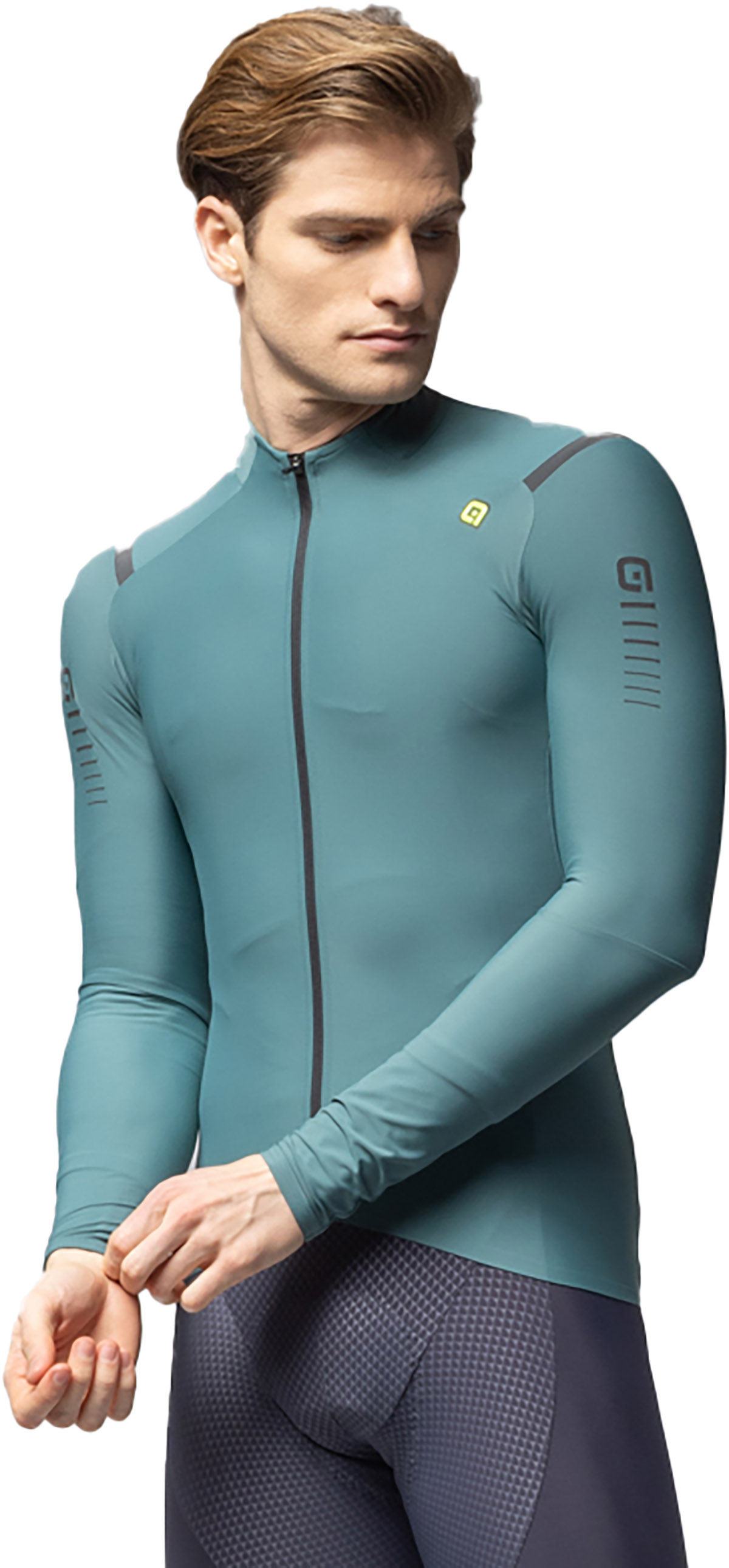 Alé WARM RACE MAGLIA ML LS Jersey - Verde Molo/Pier Green